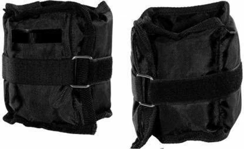 Shashi Enterprises Adjustable Ankle Weights (1 KG X 2) Black Black Ankle Weight(2 kg)