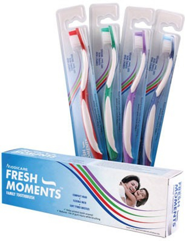 Modicare fresh moments tooth brush Medium Toothbrush(Pack of 4)