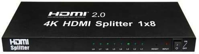 audiovan  TV-out Cable HDMI SPLITTER 8 PORT(Black, For TV)