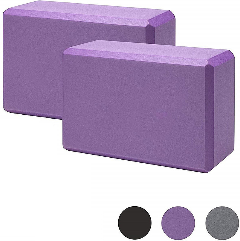 luem Brick Yoga Blocks(Purple, Blue Pack of 2)