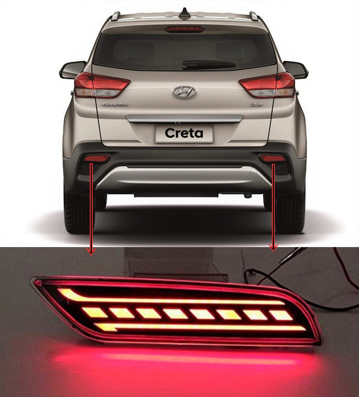 EliteAuto Car Reflector LED Light Car Reflector Light(Red)