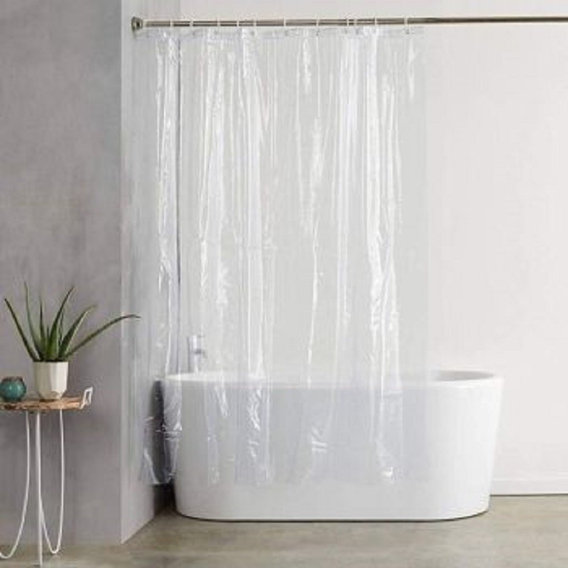 Liv 274 cm (9 ft) Long Door PVC Transparent Curtain Single Curtain(Transparent, Solid)