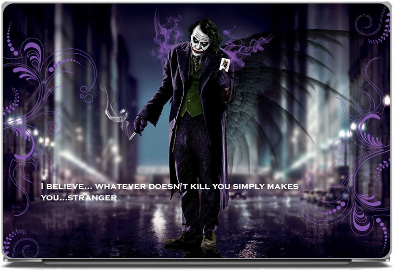DivineDesigns I Believe in Joker Laptop Sticker Vinyl Laptop Skin Compatible for 15.1 inch(Theme: Typography)