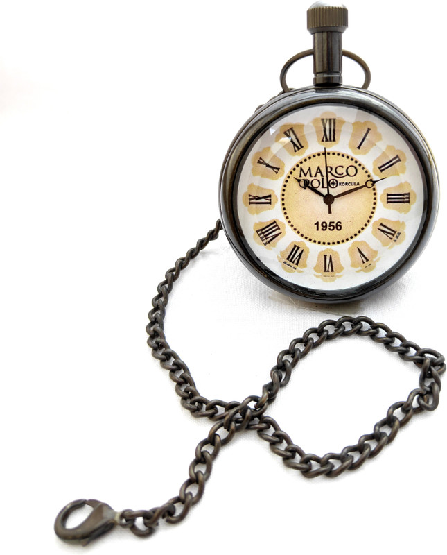 k.v handicrafts Analog Brass Antique Finish Premium Watch/Pocket Watch KVPW-BA-50-00324 Brass Antique Finish Brass Pocket Watch Chain