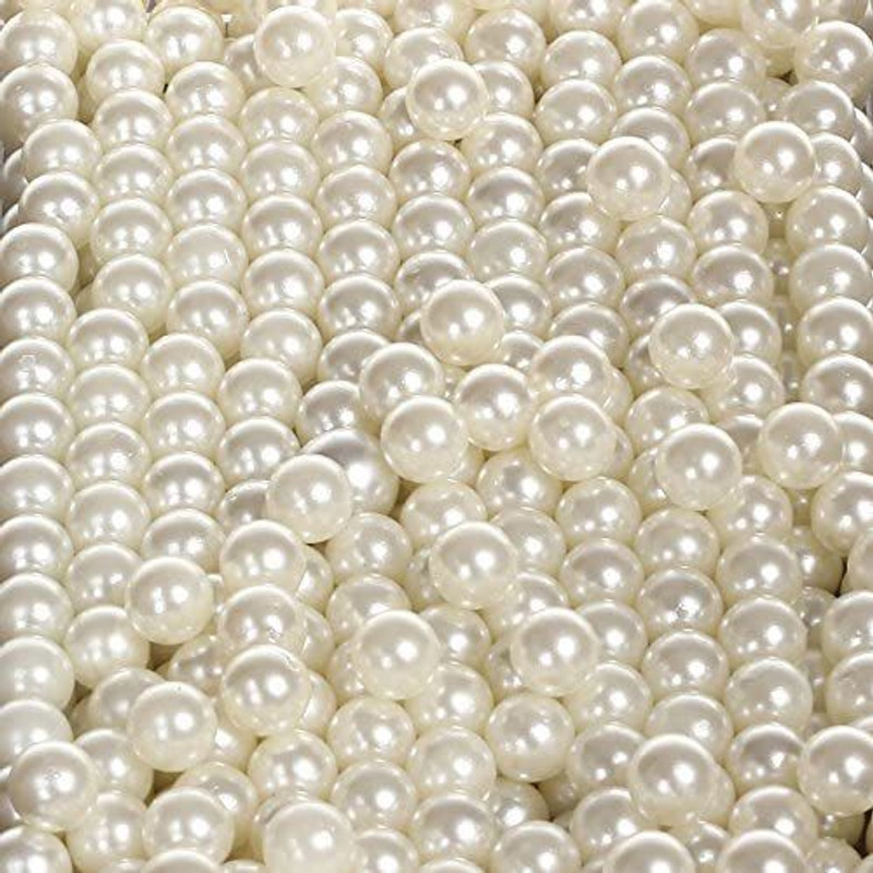 Royal Villa 8mm Set of 500 Pearl Beads-white used in Dresses, Jewellery Formation, Arts n Crafts KIt ()