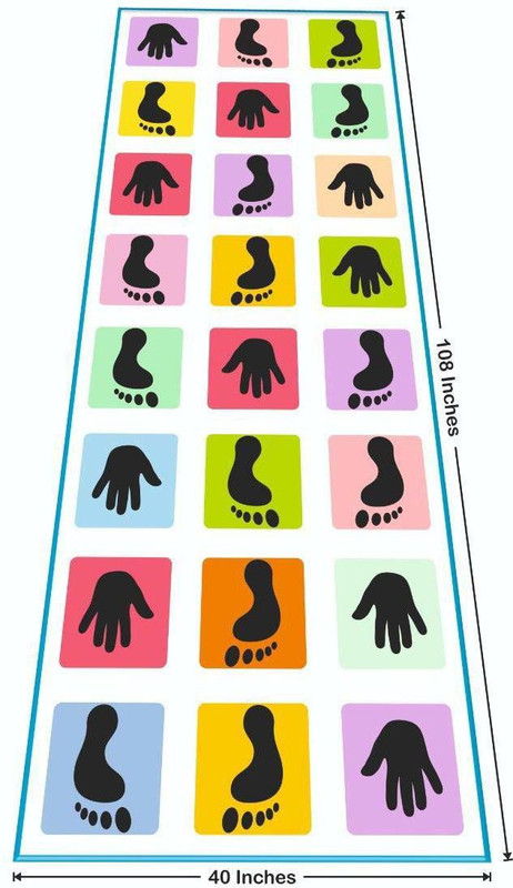 Sanchi Creation "RedHoney Hopscotch Jumbo Play Puzzle Game for Kids n Adults Family Game, Kith-Kith, Stapu, Langdi, Chalk Game (1 pc) "(1 Pieces)