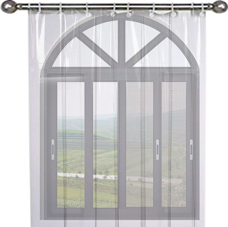 Stylista 150 cm (5 ft) Window PVC Transparent Curtain Single Curtain(Clear, Plain)