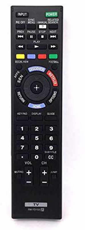 EHOP Compatible with led lcd Sony Remote Controller(Black)