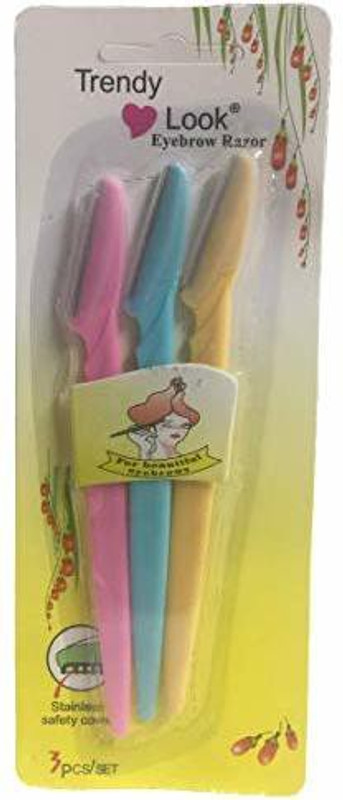 Trendylook Eyebrow Shaper Trimmer Grooming Razor 1 Pack 3 pieces, Women(Pack of 3)