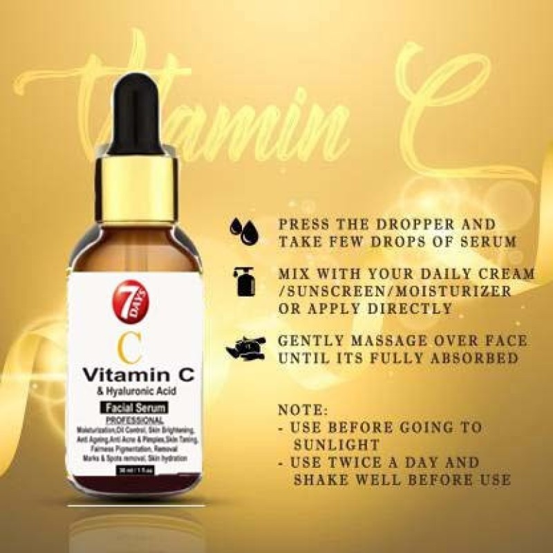7 Days Vitamin C Skin whitening, lightening, Anti Aging, Spotless Skin,Sun Protection,...