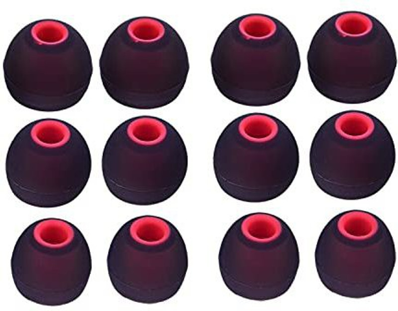 Qweezer red 12 pcs earbuds cover only for one plus earbuds Silicone replacement In The Ear Headphone Cushion(Pack of 12, Multicolor)