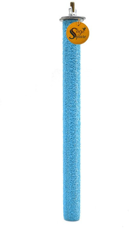 Sage Square Natural Habitat Wood Sand Perch / Stand / Toy for Birds (Light Weight) (Size - 10") Bird Play Stand