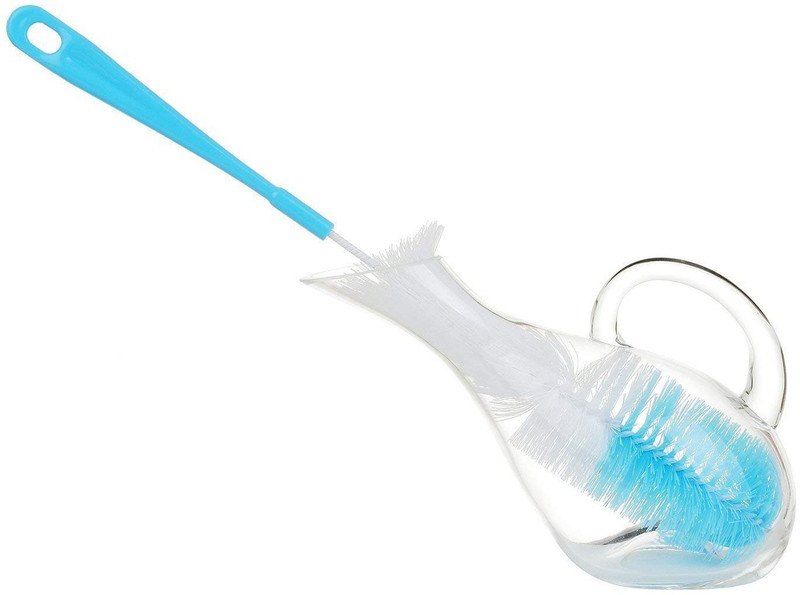 Dankhra Multifunction Long Handle Bottle Cleaning Brush Stainless Steel Handles Flexible Nylon Cleaning Vacuum Tool for Wineglass Bottle Cleaner Coffee Tea Glass Cup (Multi Color)(Multicolor)