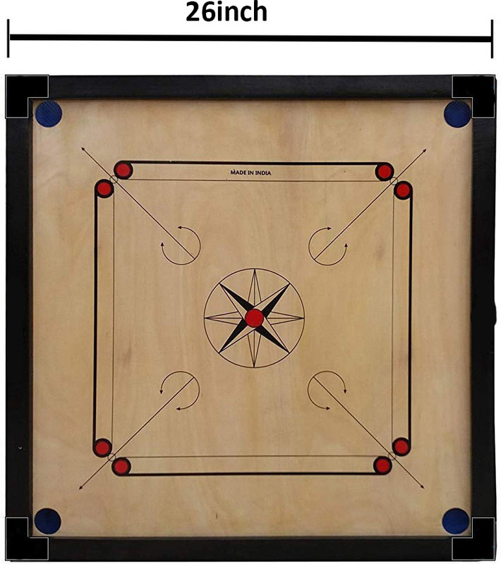 Go Hot Sports Matte Finish Carrom Board for Professional Clubs 2 inch Border(SIZE-26 Inch Ply) 66.04 cm Carrom Board(Multicolor)
