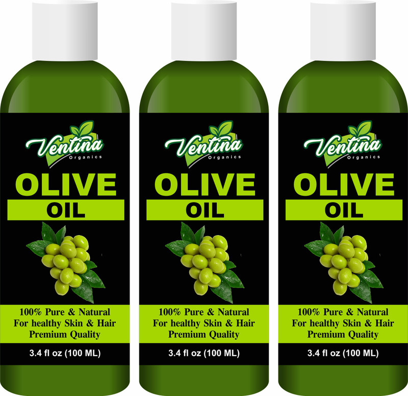 Ventina Organics Coldpressed Olive Carrier for Skin and Hair Oil-300Ml Hair Oil(300 ml)