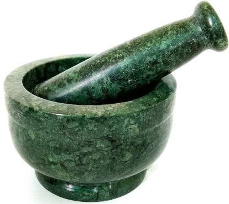 Kenware Green Marble Mortar & Pestle Set Marble Masher(Pack of 1)