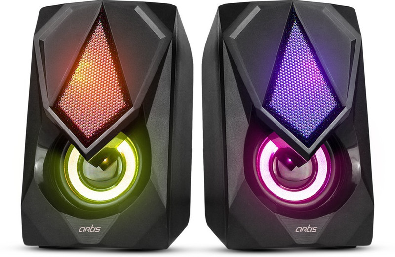 artis S21 5 W Laptop/Desktop Speaker(Black, 2.0 Channel)
