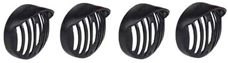 Ramanta 4 PCs Front Rear Indicators Grills for Royal Enfield Electra, Standard & Classic (4 Pcs Indicators Grills, Black with Cap) Bike Headlight Grill(Black)