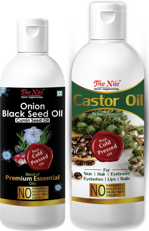 The Nile 100 % Pure and Natural Hair Growth Tonic For Hair Regrowth, Anti Hair Fall 100 ML + Pure Cold Pressed SWEET ALMOND OIL with Vitamin E for Hair Regrowth & Body Oil 200 ML (Combo Offer of 2 Bottle) (300 ML) Hair Oil(250 ml)