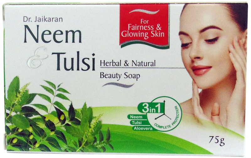 Dr. Jaikaran Neem & Tulsi Herbal and Natural Beauty Soap for Fairness and Glowing Skin(3 x 75 g)