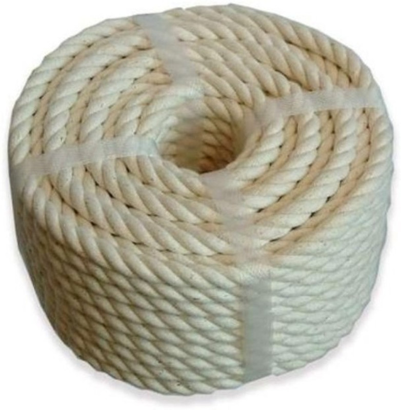 SAIFPRO 15Mtr x 19mm Thickness strand twisted Sports Tug of War Cotton Rope Battle Rope(Length: 15 ft, Weight: 2.6 kg, Thickness: 19 inch)