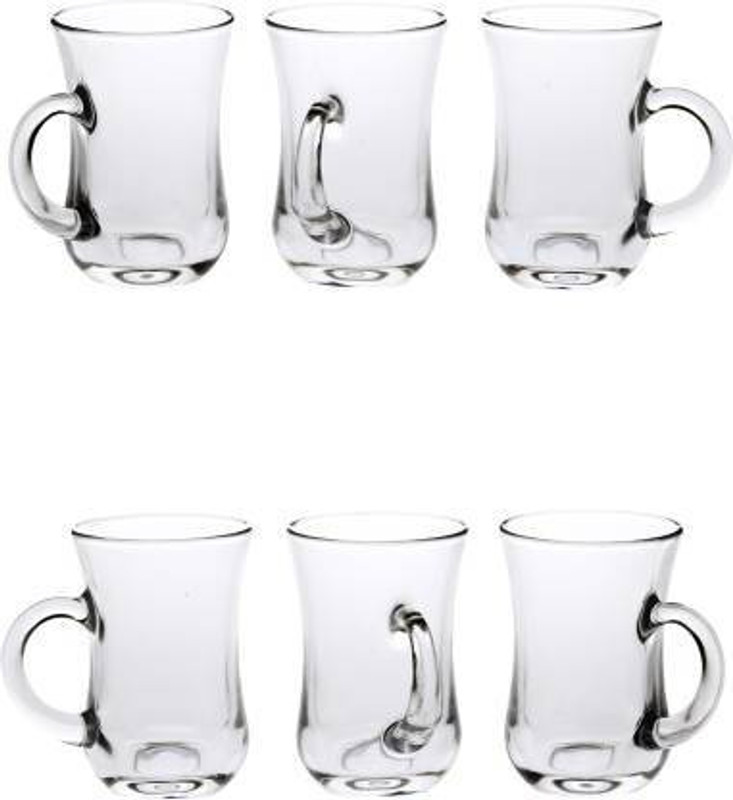 RD Brothers Pack of 6 Glass cup set(Clear, Cup Set)