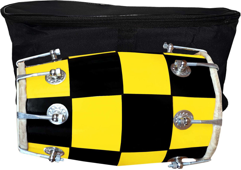 RAM musical Musical Dholak Nut and Bold Nut & Bolts Dholak(Yellow)