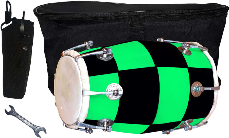 RAM musical RM-GC-FK 1213 Nut & Bolts Dholak(Green)