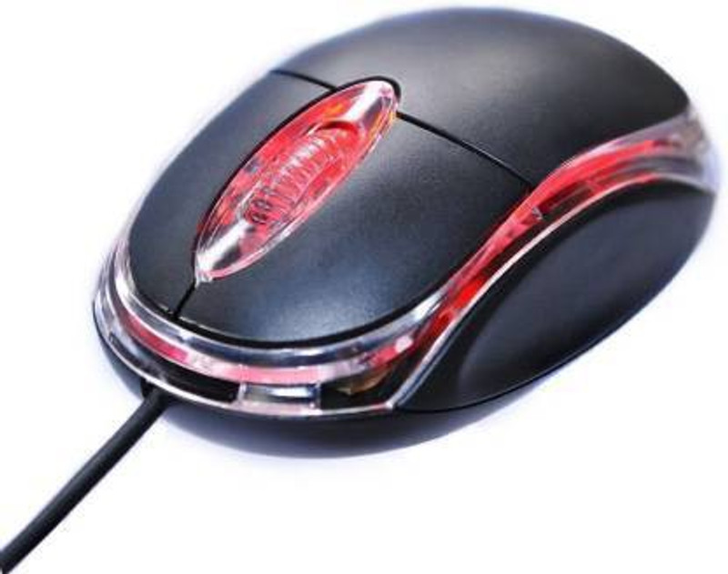 LAPCARE L-60(Ind) Wired Ambidextrous Optical Mouse(USB 2.0, Black)