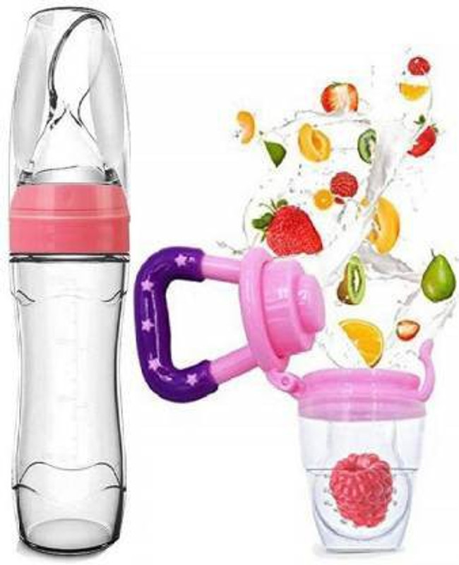 Honey Boo Baby Squeezy Food Grade Silicone Bottle Feeder for Baby
