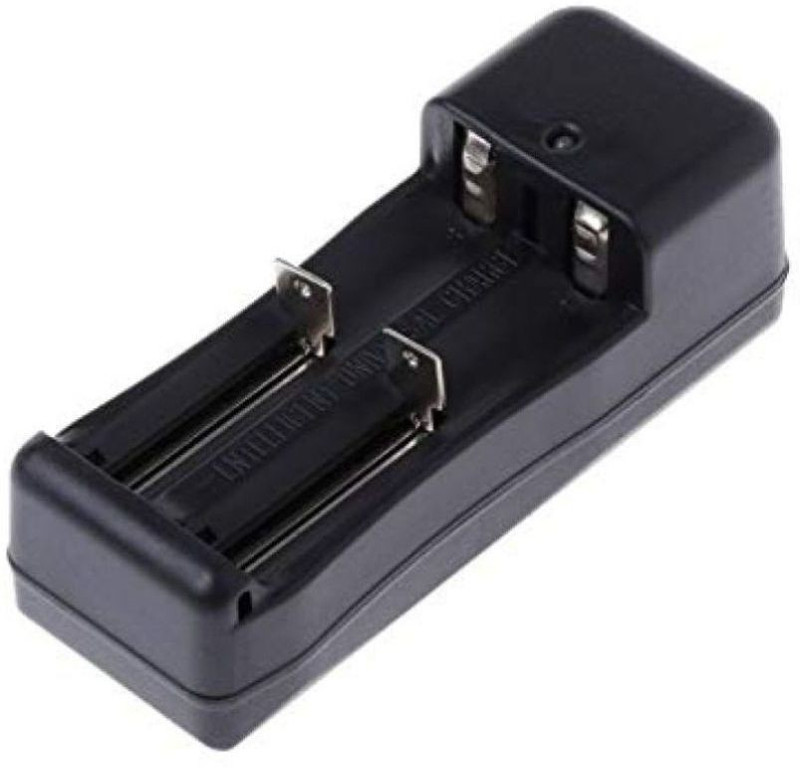 Ever Forever 18650/18490/18350/17670/17500/16340/14500/10400 (RCR 123) Dual Slot 3.7 V  Camera Battery Charger(Black)