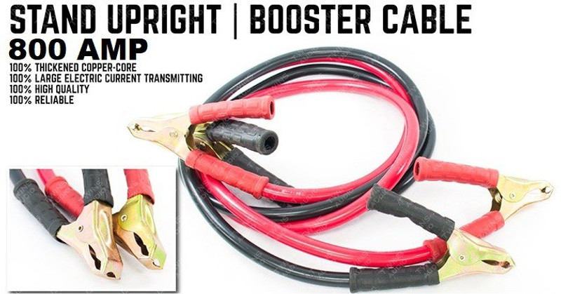 HEOBRO CAR/TRUCK 800 AMP// HEAVY DUTY // JUMPER BOOSTER CABLES //ANTI TANGLE COPPER CARE// FOR UNIVERSAL// 10 ft Battery Jumper Cable 10 ft Battery Jumper Cable(Pack of 2)