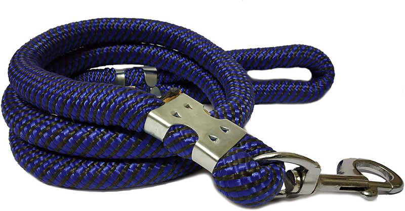 Heartify moments Stylish Nylon Rope Dog Cord Training Leash with Strong Hook Size (15MM) 150 cm Dog Cord Leash(Blue)