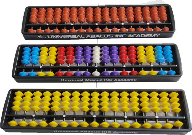 Universal Abacus Combo-Kids Abacus-17 rod-(Pack of 3)(Multicolor)
