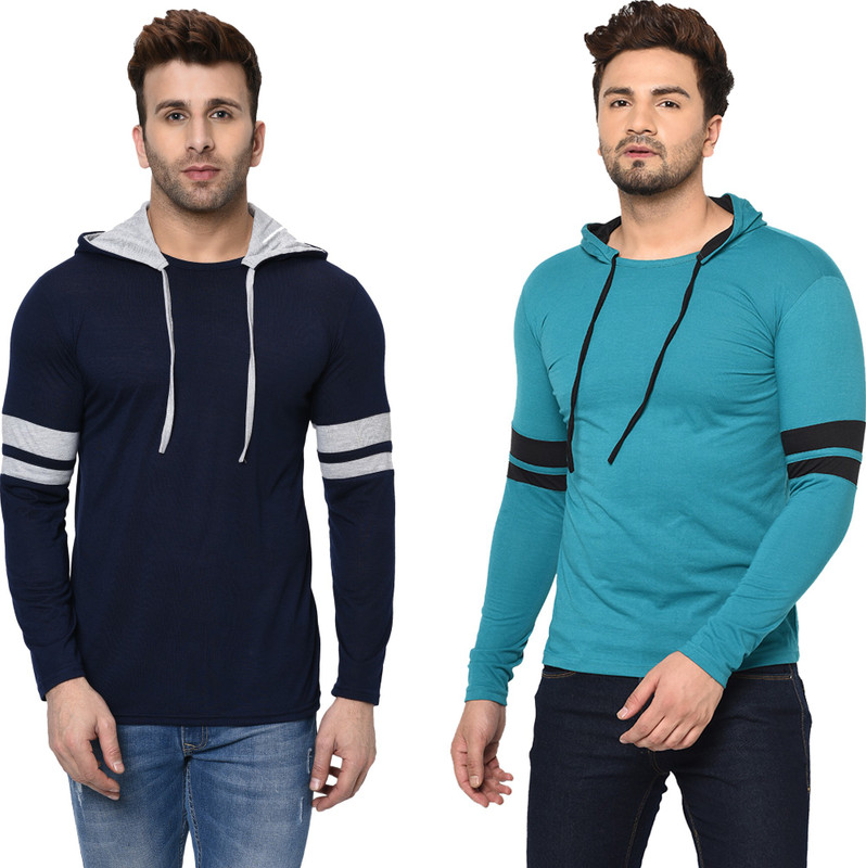 Jangoboy Striped Men Hooded Neck Multicolor T-Shirt Jangoboy Striped Men Hooded Neck Multicolor T-Shirt