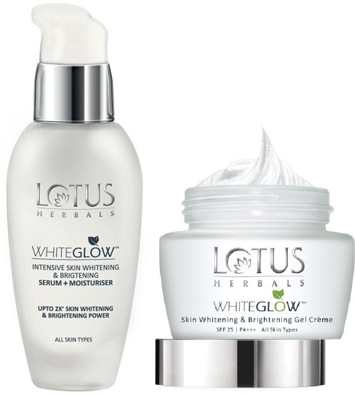 LOTUS Herbal White Glow Intensive Skin Serum+ Moisturiser (30 ml) & Gel Creme SPF25 PA+++ 60gm(2 Items in the set)