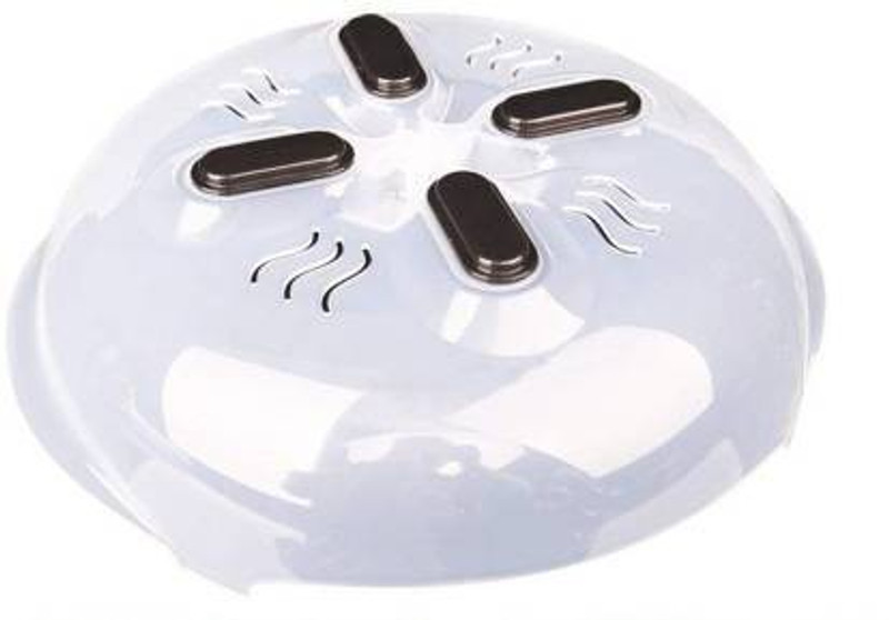 FosCadit Magnet Food Splash Guard Microwave Anti-Sputtering Hover Cover with Steam Vents Magnetic Splatter Lid Heat Resistant 11.5 inch Lid, Pack of 1(Plastic)