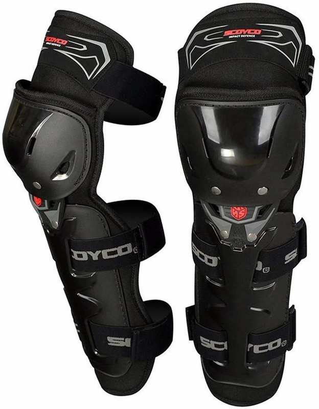SCOYCO K11 Adjustable Knee and Shin Protection Guard with Pads Flexible Breathable Knee Guard Free Black(Pack of 4)