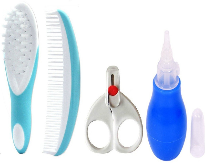 Manan Shopee Newborn Baby Comb & Soft Brush Set Grooming Hair Care Products For Babies & Infants(Multicolor)