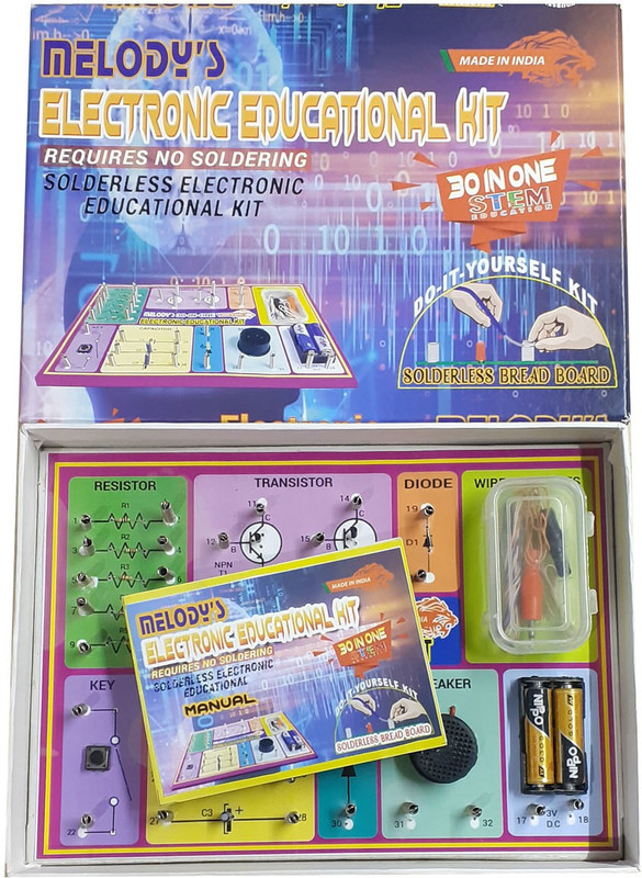 MELODY's DIY Electronic Educational Kit. 30 in One Projects for STEM Education. Educational Electronic Hobby Kit