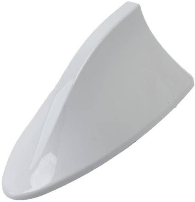 Adhvik ACE0001 Universal Latest Design Cool Exterior Decorative Stylish (White Color) Aerial Shark Fin Car Roof Imitation/Show Antenna Car Accessories (Universal For All Cars) Satellite Vehicle Antenna