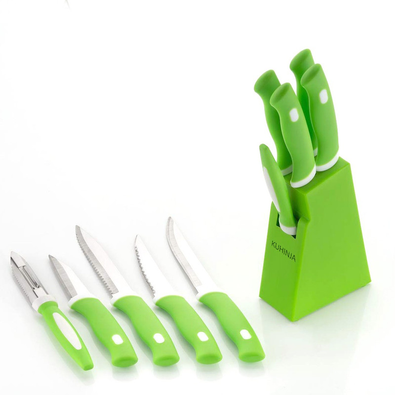SETU TREANDZ 6 Pc Steel Knife Set Knife Set for Kitchen with Stand
