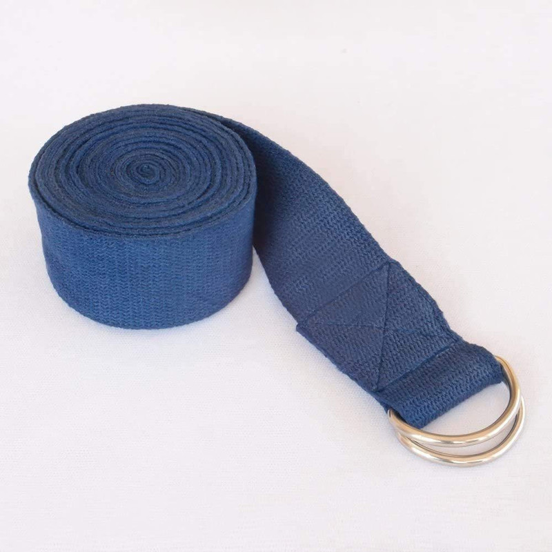 Congo Heavy Duty Cotton Anti Sweat Yoga Strap for Stretching Cotton Yoga Strap(Blue)