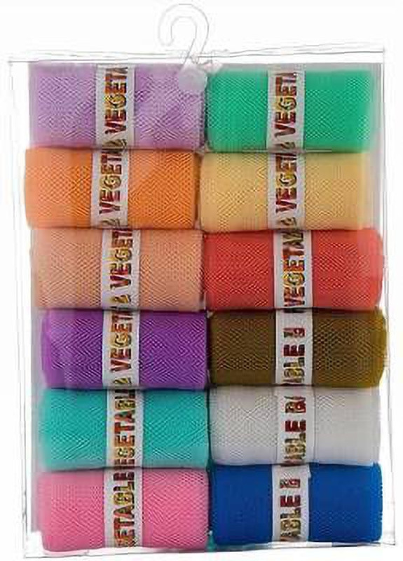 Dewberries 12 Pcs of Fridge Zip Bags to Store Fruits, Vegetables, Fridge Organizer Pack of 12 Grocery Bags(Multicolor)
