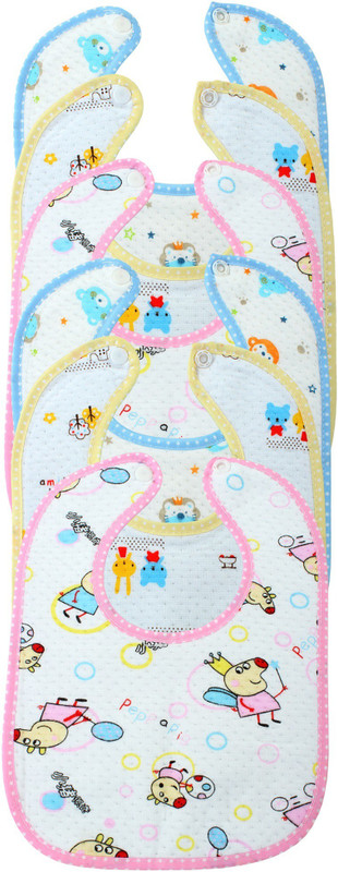 Honey Boo Baby Double Layered Waterproof Bibs(Pink, Blue, Yellow)