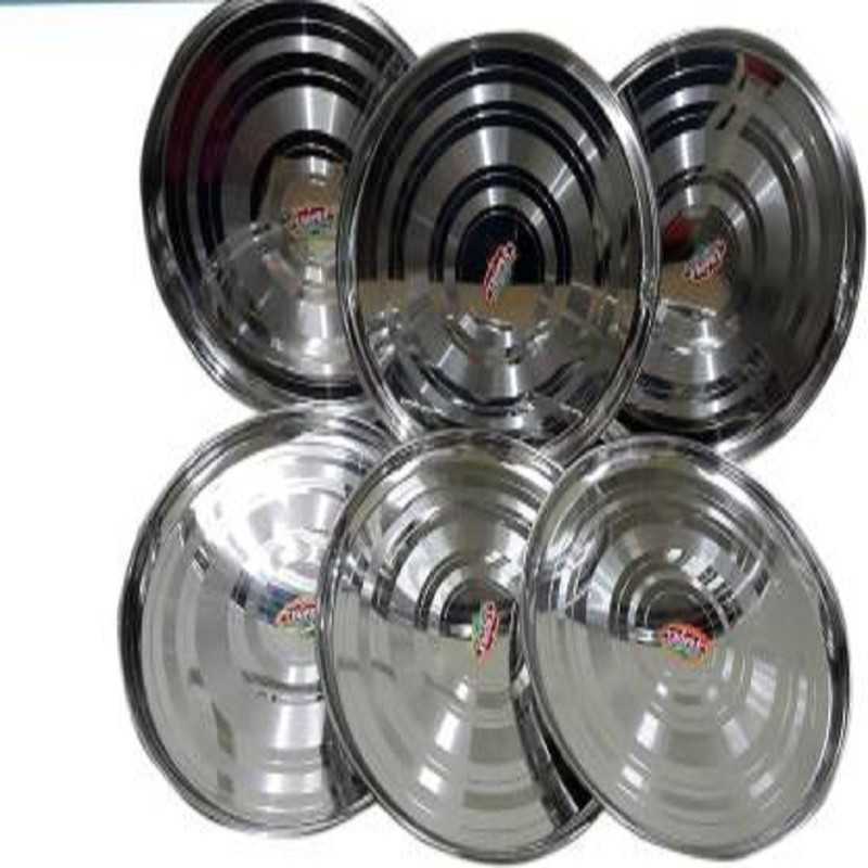 VSTEEL vsteelDinner/Lunch Plates ( Thali set of 6) Dinner Plate (6 Dinner Plate) Dinner Plate(Pack of 6)