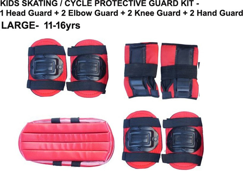 L'AVENIR Protective Skating / Cycling Guard Kit | Multi Sport Gear for Kids / Teens - LARGE (12-16yrs) | Head + Elbow + Knee + Hand Guards Skating Kit