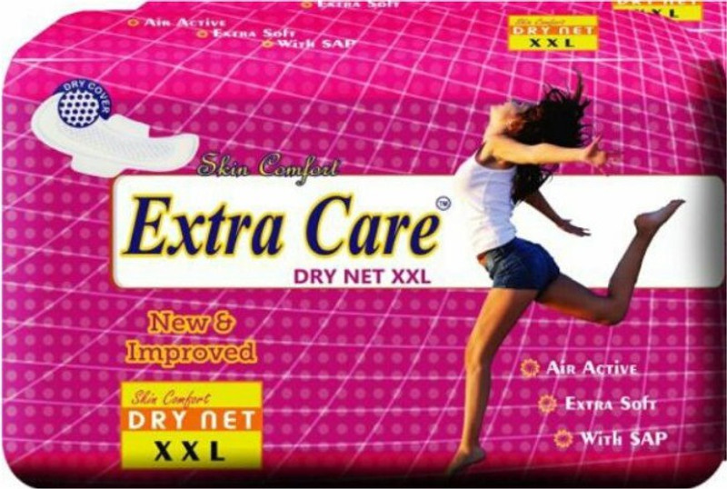 Extra Care Skin Comfort DRY Net XXL Sanitary Pad(Pack of 168)