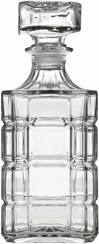 DEVDOX Square Crystal Whiskey Wine Glass Decanter 340ml Decanter(Glass, 400 oz)