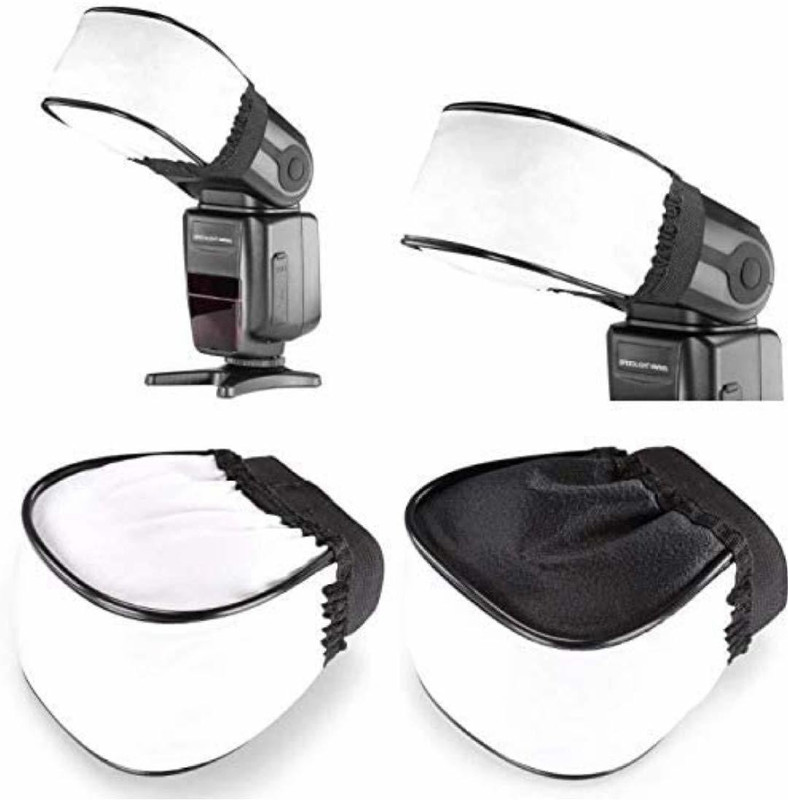 VTS Universal Soft Mini Flash Reflector Bounce Diffuser Cap for on or Off Camera, Mini Flash Reflector Diffuser(White)